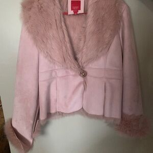 Pink Faux fur coat